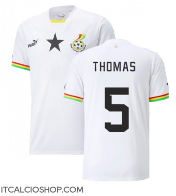 Ghana Thomas Partey #5 Prima Maglia Mondiali 2022 Manica Corta